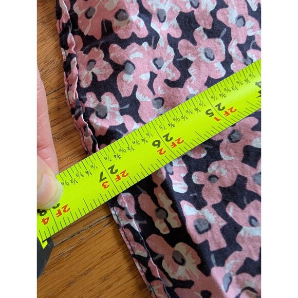 Talbots Woman 18W Pink Black Floral Button-Up Long Sleeve Shirt - Picture 6 of 7